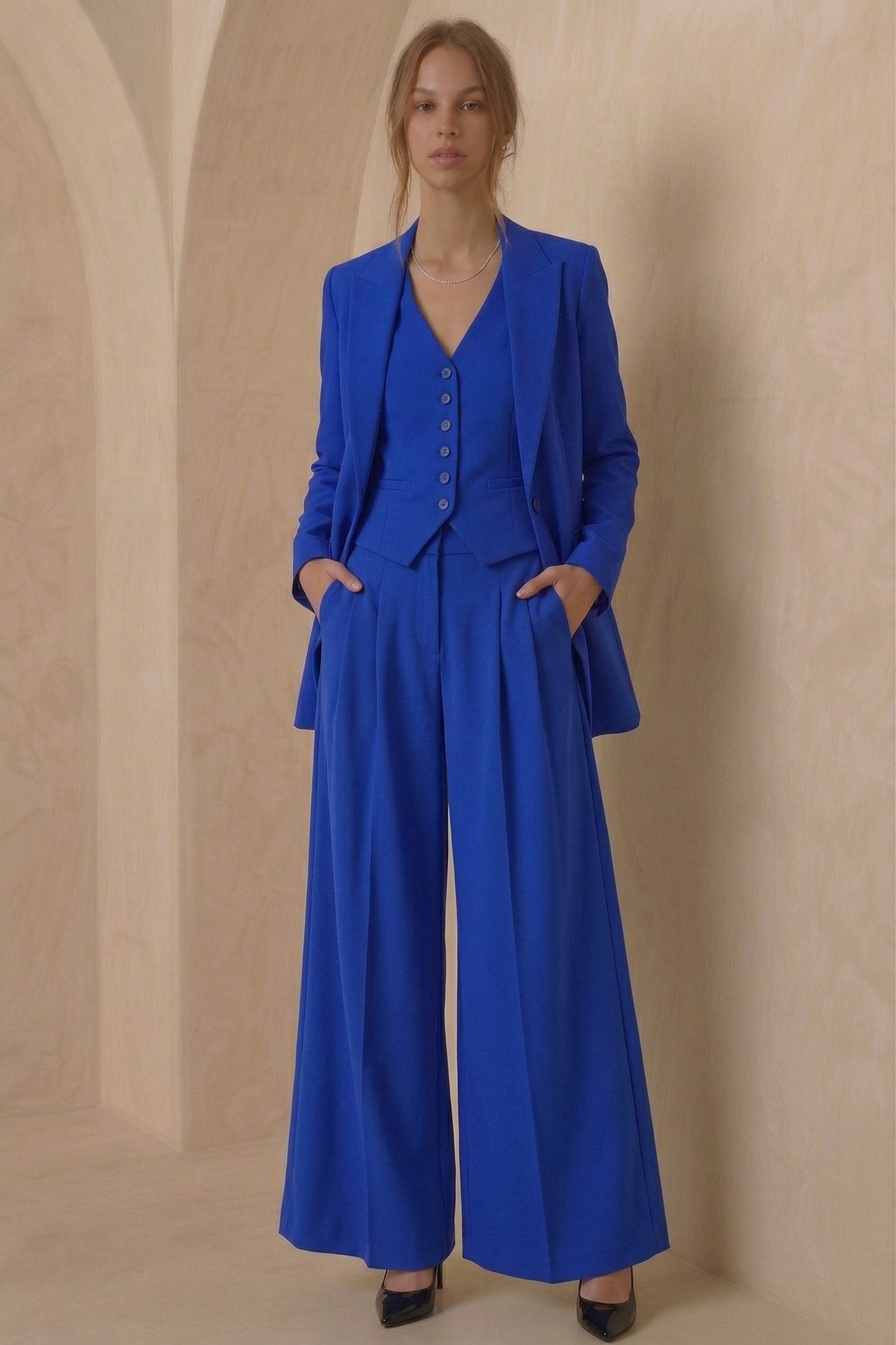 DELTA VEST & MIRA JACKET & STARLA TROUSERS SET